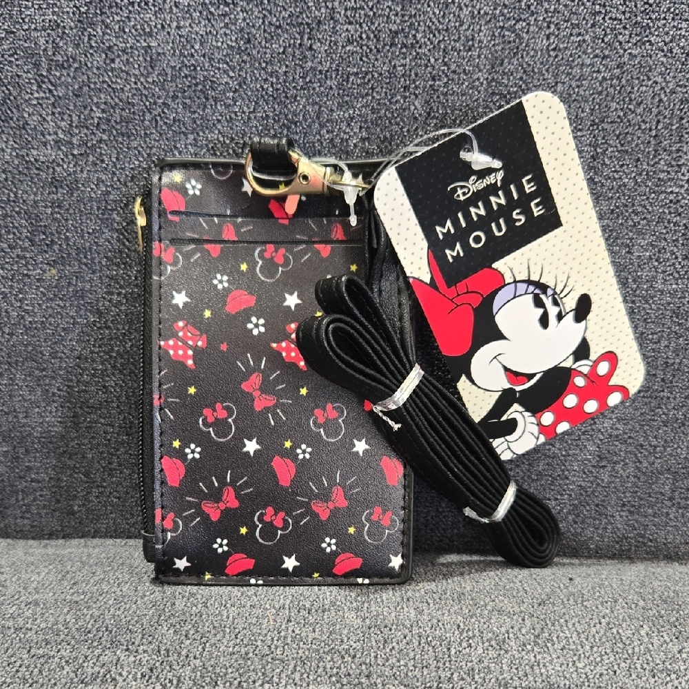 Disney Concept One Accessories Minnie Mouse ID Card Holder w/ Strap NWT